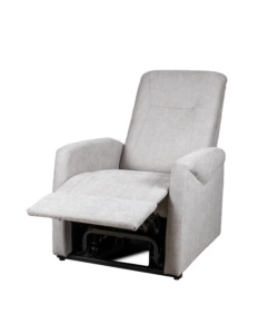 Poltrona massaggiante "siena" tessuto grigio con recliner elettrico, 75x93x105 cm